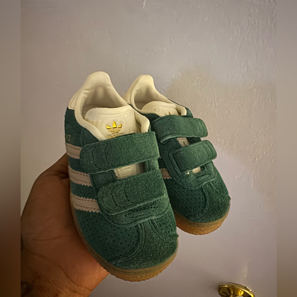 Adidas Kids Forest Green Velcro Sneakers